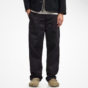 UNIVERSAL WORKS Black Twill Fatigue Pant Black 28